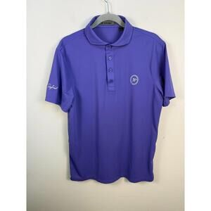 G/Fore Polo Shirt Purple Short Sleeve Classic Performance Golf Medium